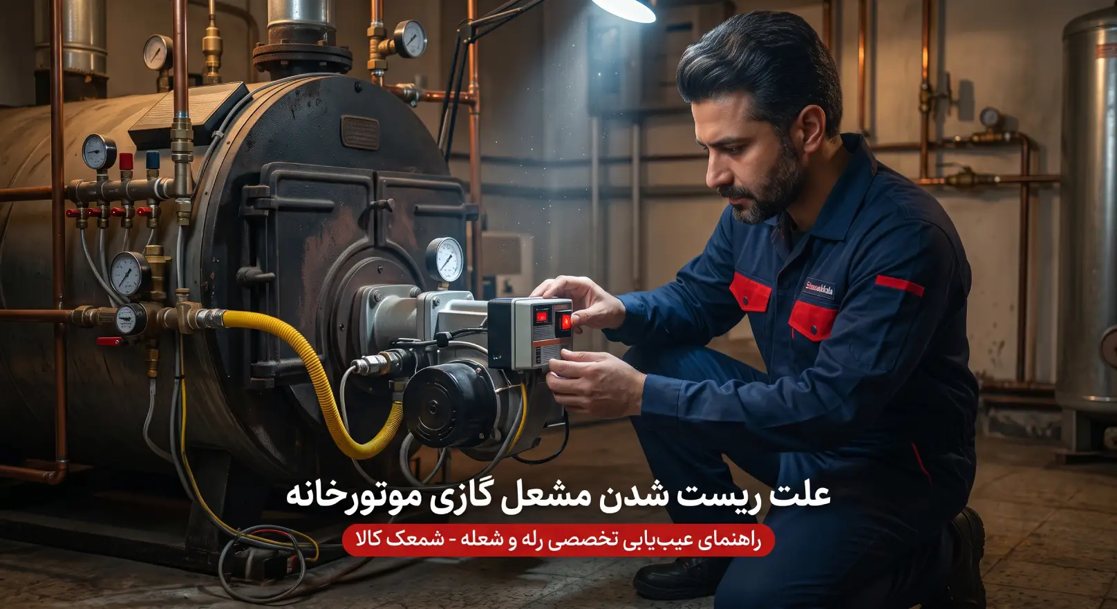 نشانه‌های خرابی مشعل گازی موتورخانه و نحوه عیب‌یابی ریست شدن مشعل